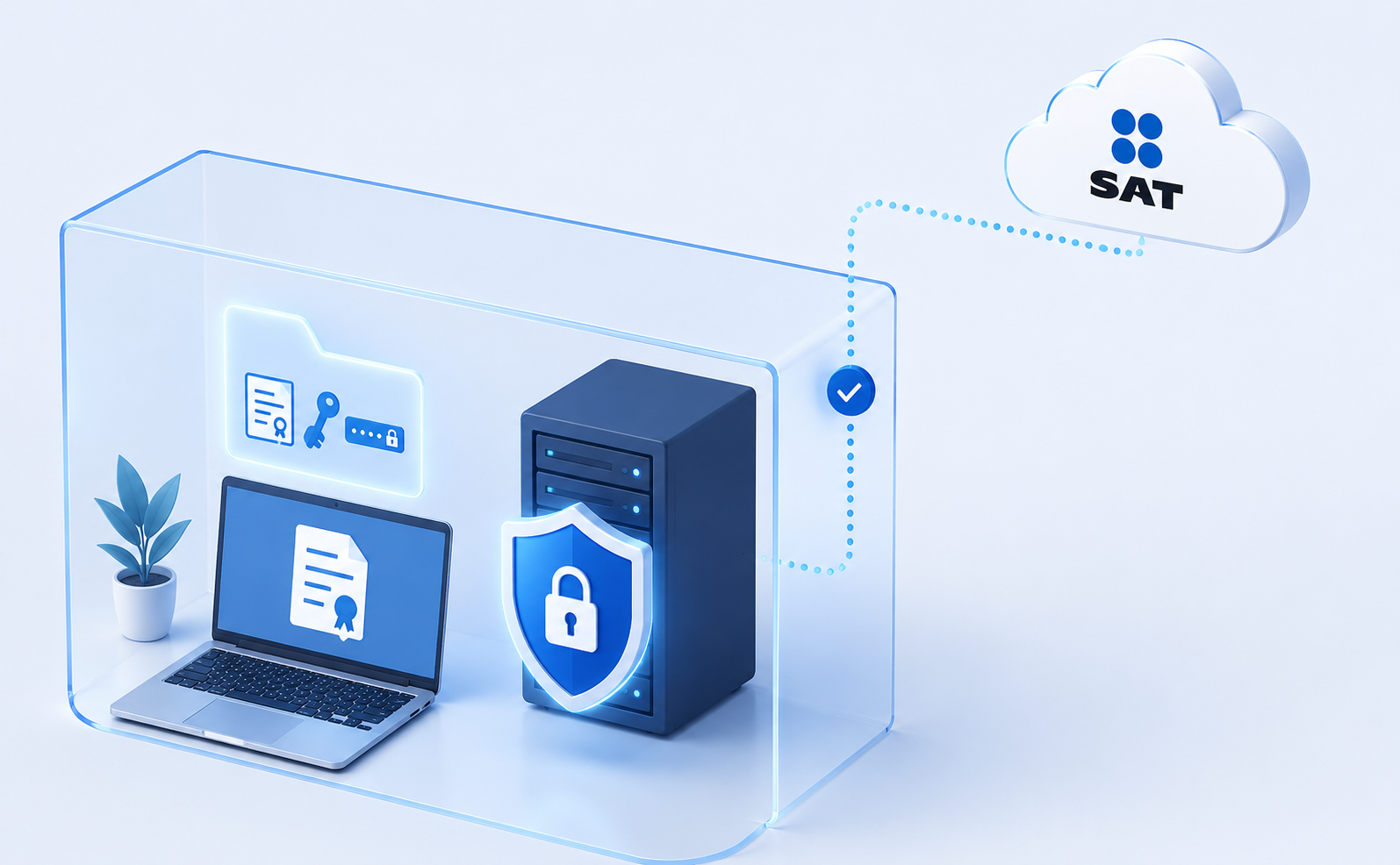 Conexión directa laptop a servidor SAT